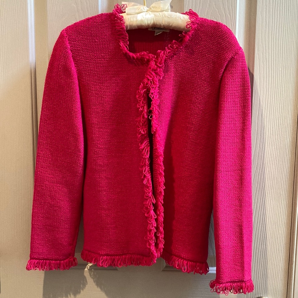 EUC raspberry cardigan